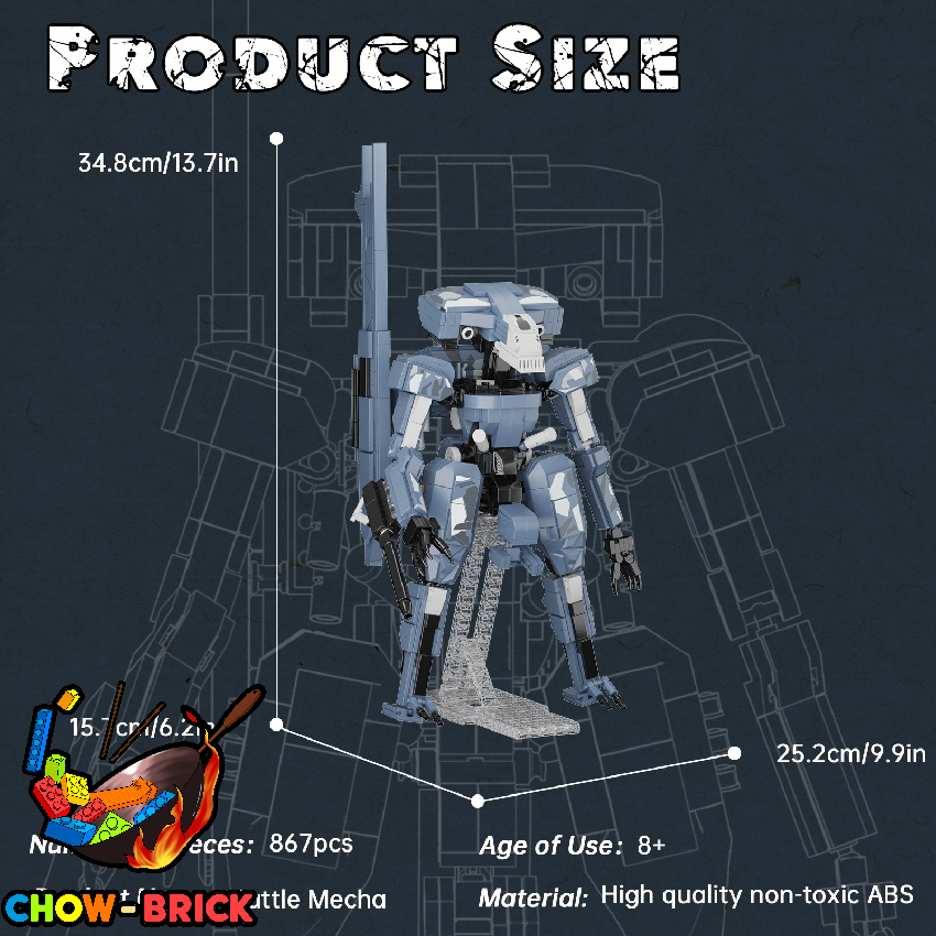 BuildMoc F-C9921 Metal Gear Sahelanthropus Mecha Robot - ChowBrick