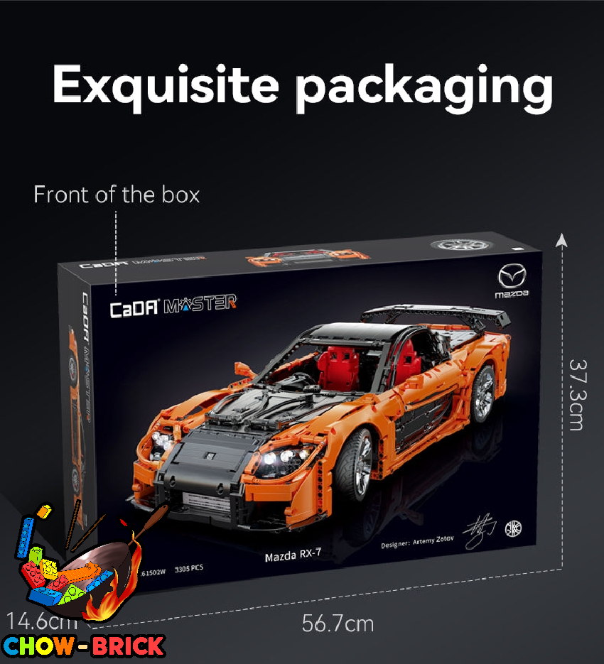 CaDA 1/8 C61502 Mazda RX-7 w/ PF Parts - ChowBrick Store