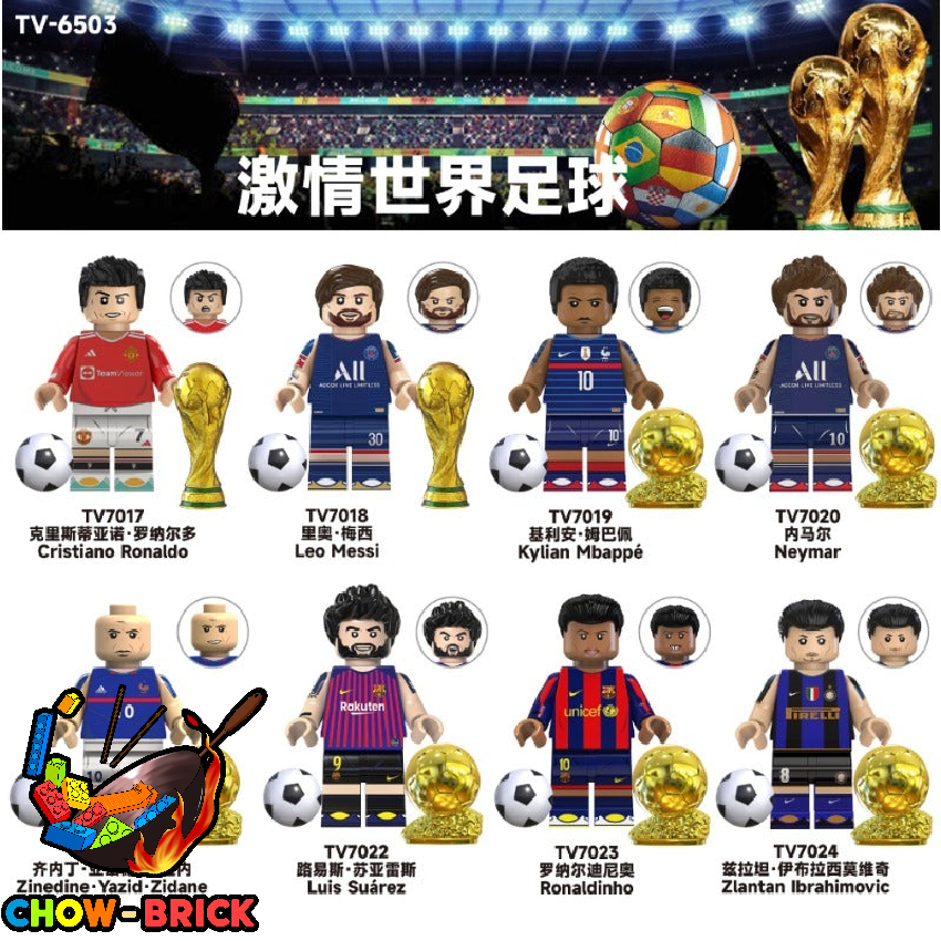 TV TV6503 Soccer Star Series Minifigures Set of 8 - ChowBrick Store