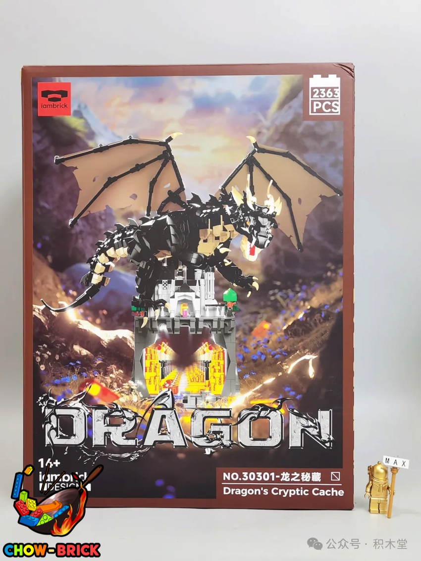 iambrick 30301 Dragon's Cryptic Cache w/ Lights - ChowBrick Store