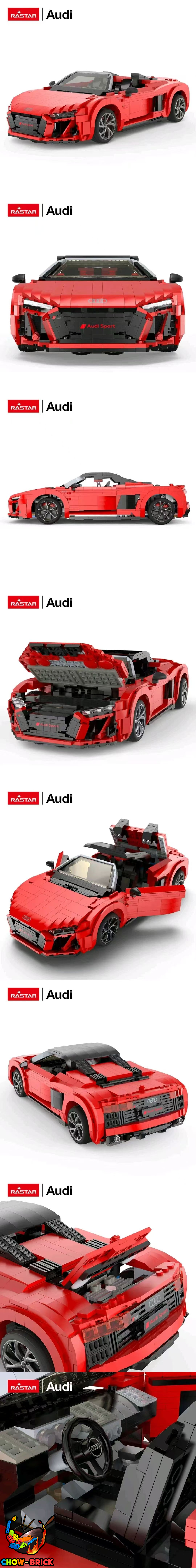 RASTAR 1/14 93800 Audi R8 Spyder Red Version - ChowBrick Store