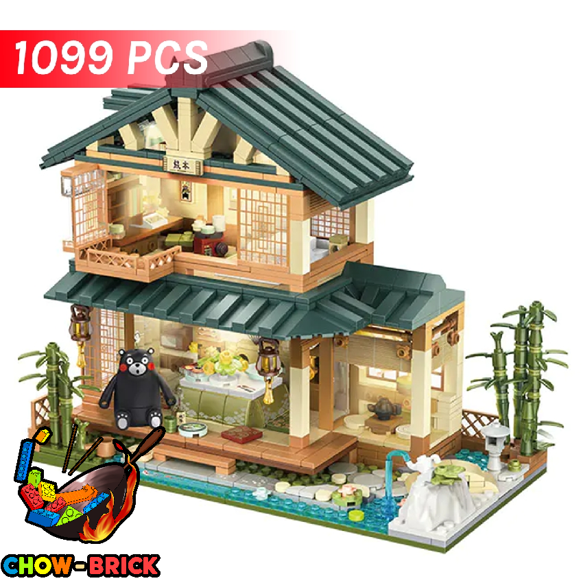 Inbrix 880018 Kumamon Japanese Style House w/ Lights - ChowBrick Store