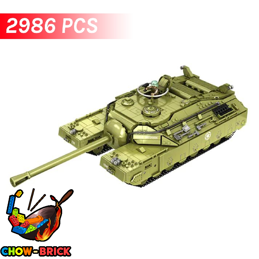 司淳 TB TANKS 1 / 2 / 3 Panlos Brick 628010 T28 Heavy Tank - ChowBrick Store