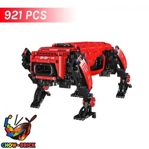 洋楽 Rup Dog Mould King 15067 Robot Dog Red Version w/ PF Parts - ChowBrick