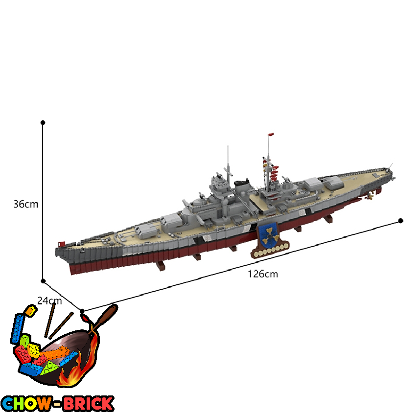 BuildMoc C10309 German Battleship Bismarck ChowBrick Store