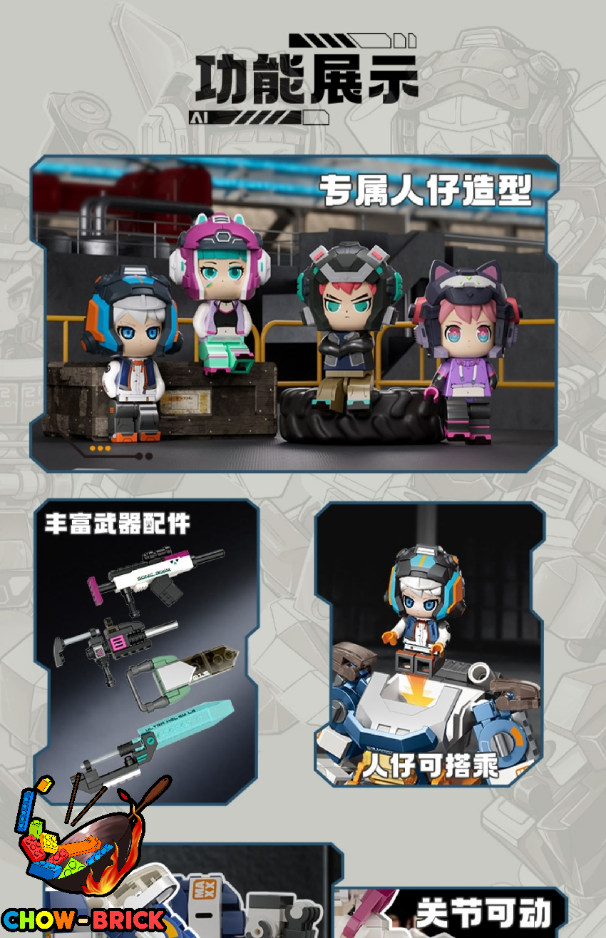 FUNIFY W9030 AI Generation MAXX, RIKK, XOAN, and YOLR Mecha set of