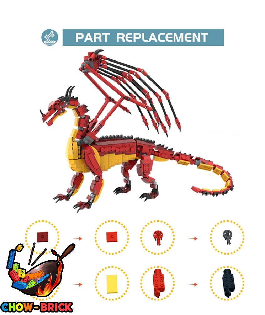 BuildMoc C10326 Wings of Fire SkyWing - ChowBrick Store