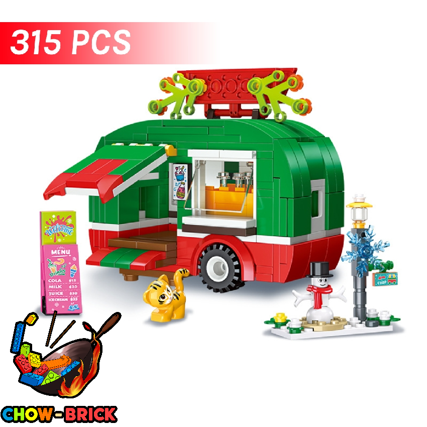 Jie Star 59143 Christmas Ice Cream Truck ChowBrick Store