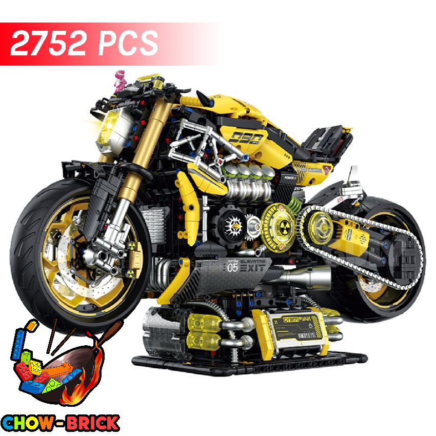 Guly 60519 Cyberpunk Devil Motorcycle w/ PF Parts - ChowBrick Store