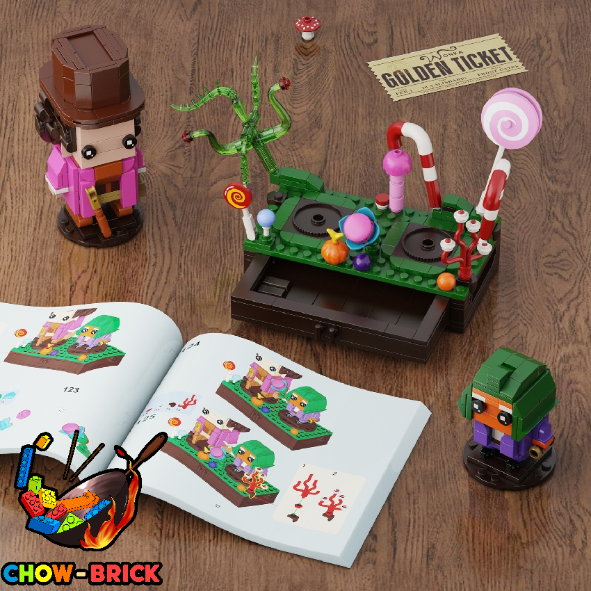 BuildMoc F-C10126 Charlie And The Chocolate Factory Oompa Loompa