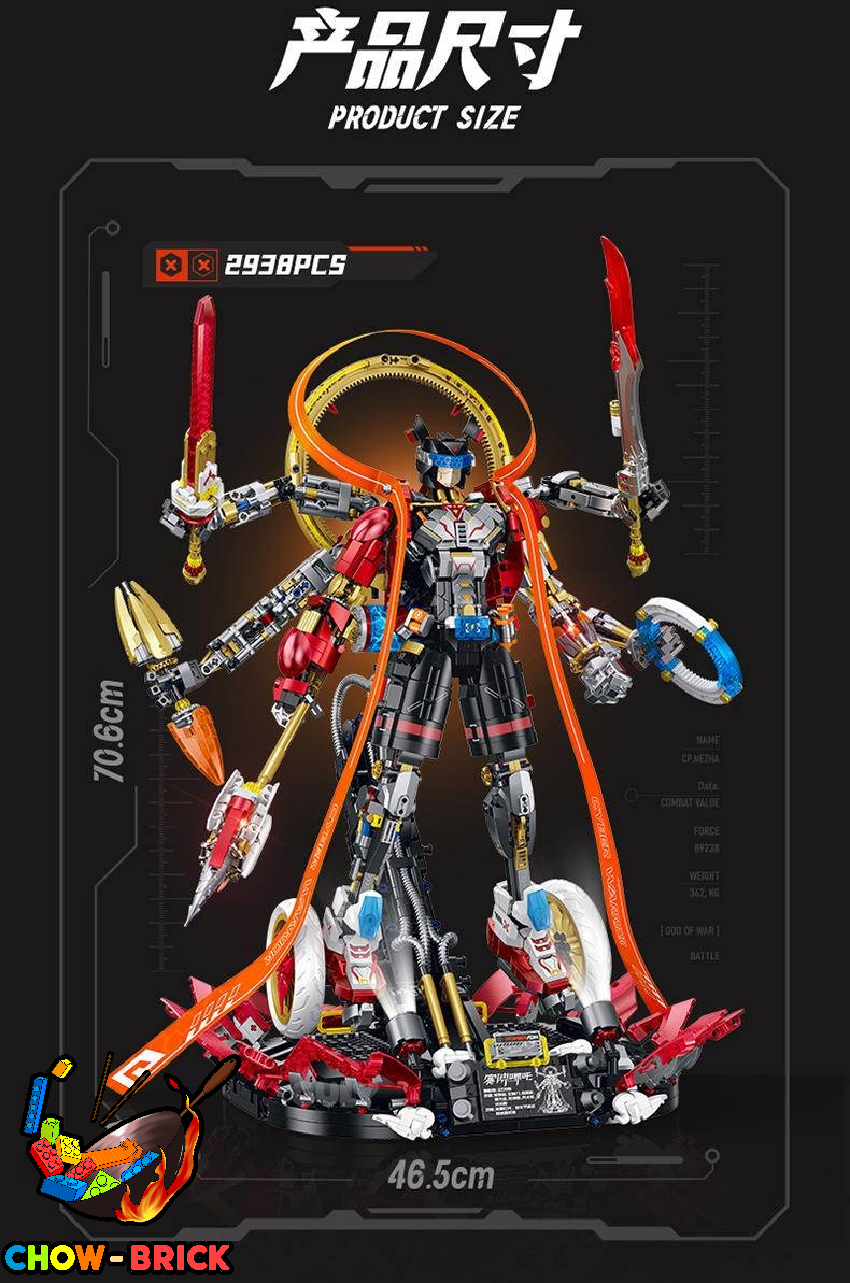 Guly 80504 Cbyerpunk Nezha Mecha w/ Lights - ChowBrick Store