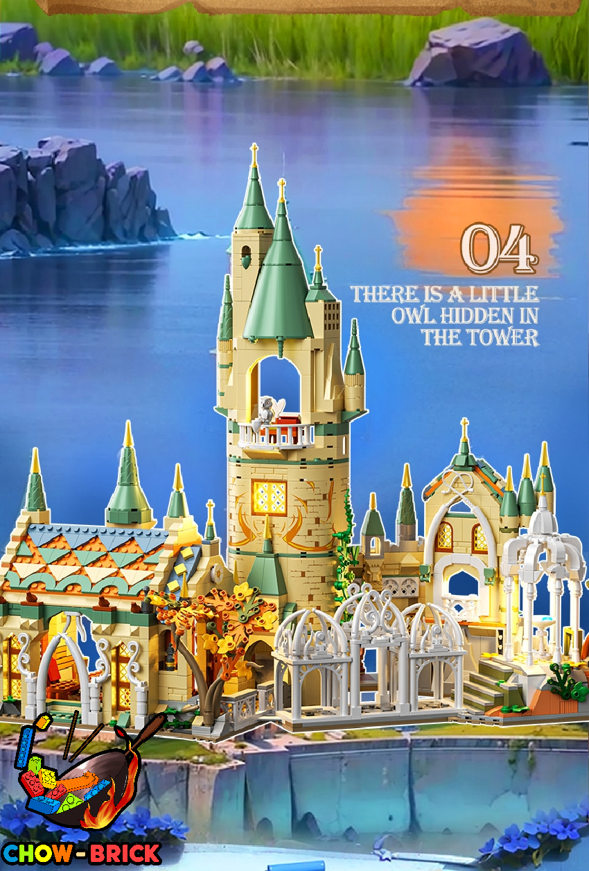 ZHEGAO 643000 Green Shadow Castle Rivendell w/ Lights - ChowBrick