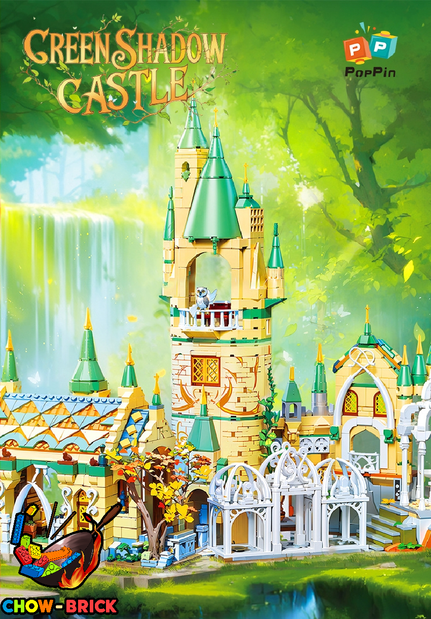 ZHEGAO 643000 Green Shadow Castle Rivendell w/ Lights - ChowBrick