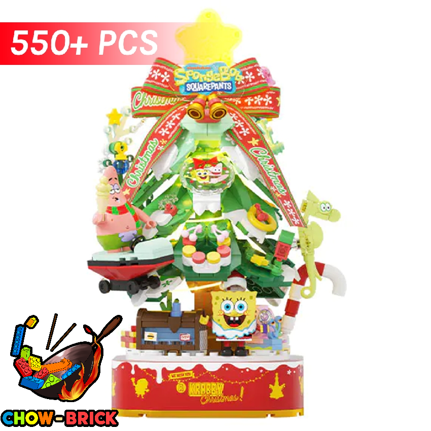 AREA-X AB0065 SpongeBob SquarePants Christmas Tree Music Box w