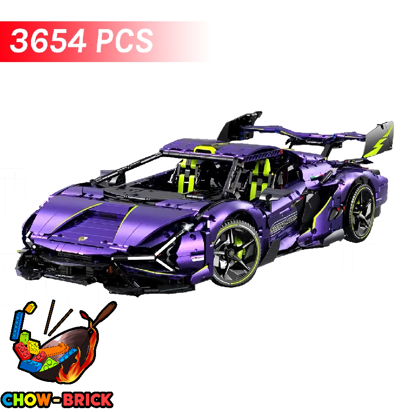 Guly 1/8 10635 Purple Lamborghini Static Version - ChowBrick Store