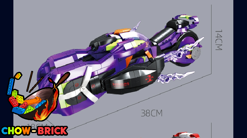Jie Star 58216 EVA-01 Motorcycle - ChowBrick Store