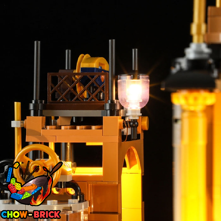 FUNWHOLE Set di Mattoncini per Costruzione con Luci per Osservatorio Steampunk - 2744 Pezzi Modello di Costruzione Meccanica Modulare in Stile Vittoriano per Adulti e Amanti dello Steampunk
