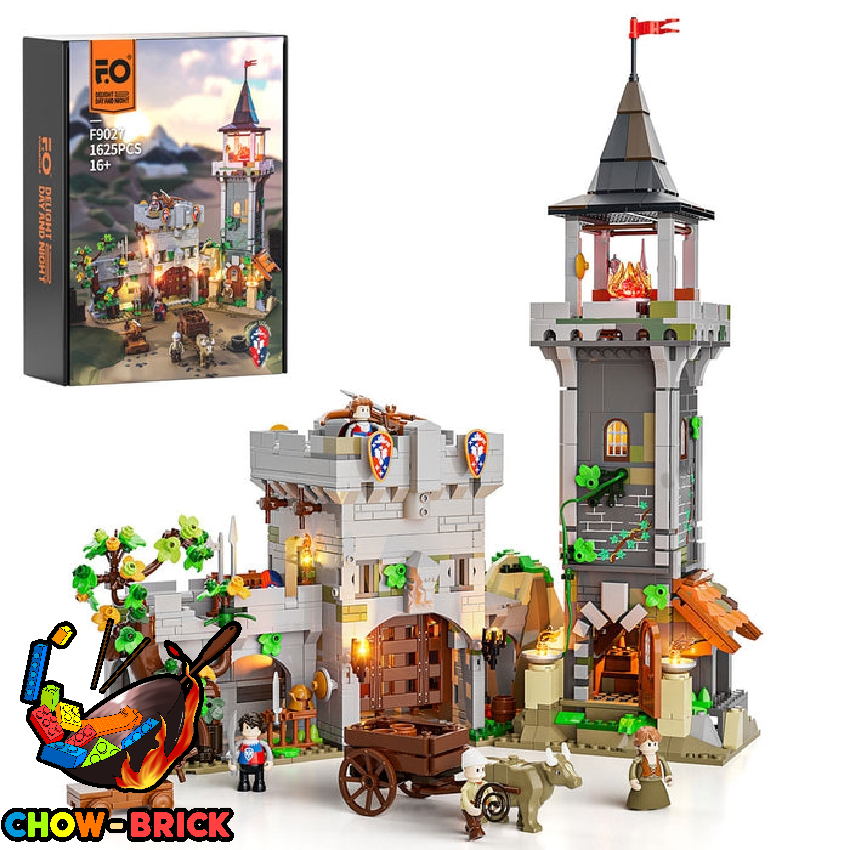 FunWhole F9027 Medieval Watchtower w/ Lightss - ChowBrick Store