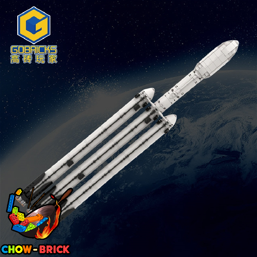 GoBricks A0039 SpaceX Falcon Heavy [Saturn V scale] - ChowBrick Store