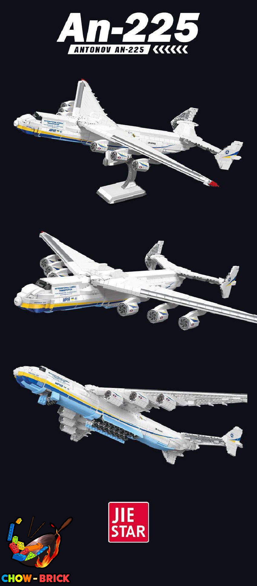 Jie Star 1/135 JJ9093 Antonov An-225 Mriya - ChowBrick Store
