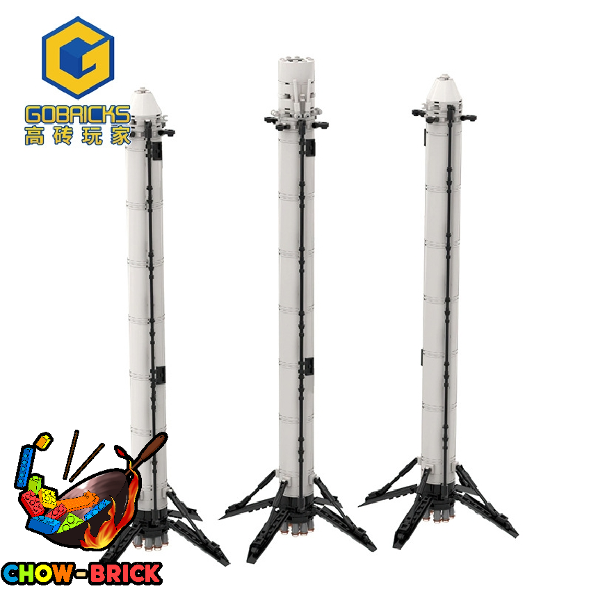 GoBricks A0039 SpaceX Falcon Heavy [Saturn V scale] - ChowBrick Store