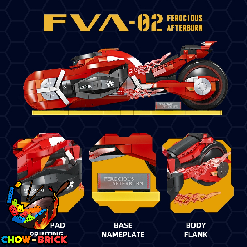 Jie Star 58217 EVA-02 Motorcycle - ChowBrick Store