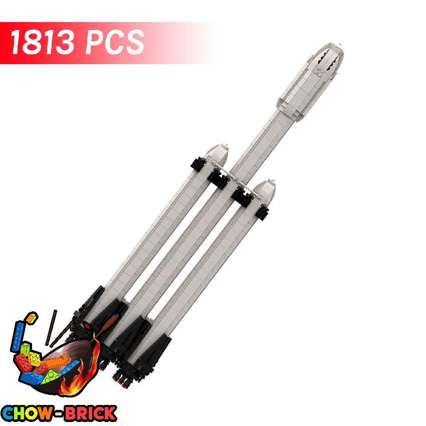 GoBricks A0040 Falcon Heavy [Saturn V scale] Material: ABS Size