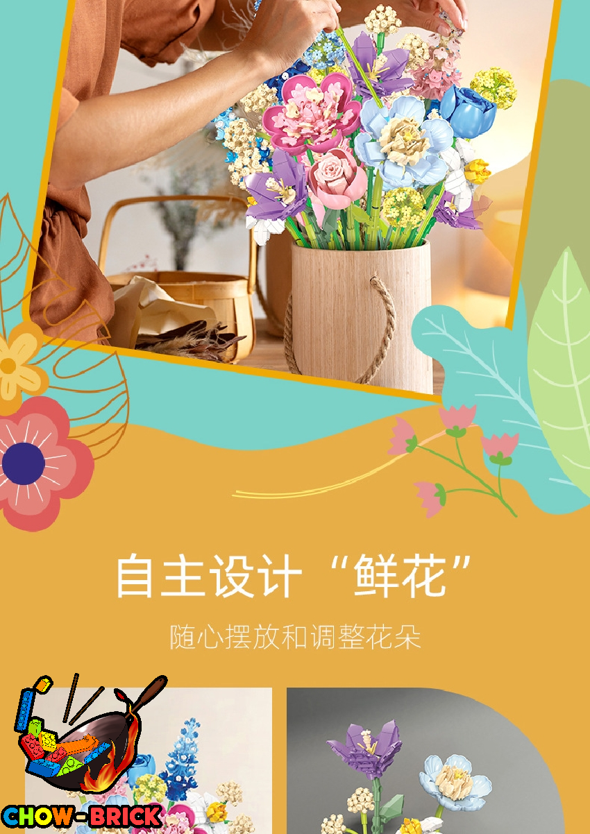 Jie Star JJ9092 Flowers Fingertip Romance - ChowBrick Store