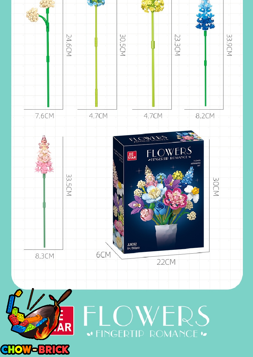 Jie Star JJ9092 Flowers Fingertip Romance - ChowBrick Store