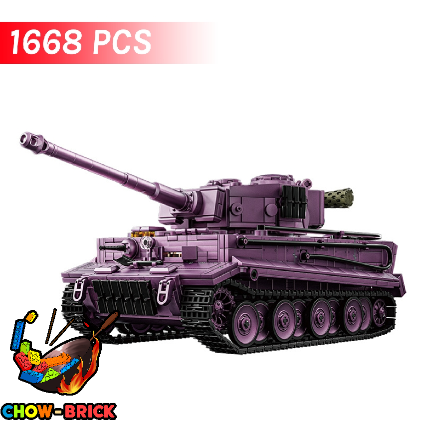 12GO 1/28 97009 Tiger Heavy Tank Purple Version - ChowBrick Store