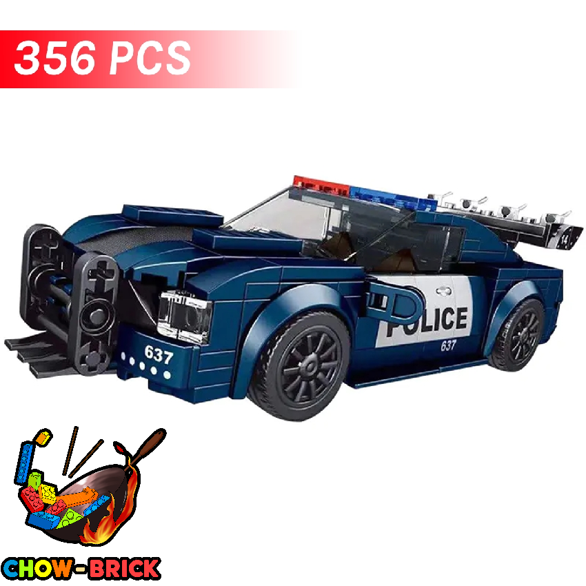 Mould King 27002 Roadblock Police Car w/ Showcase - ChowBrick Store