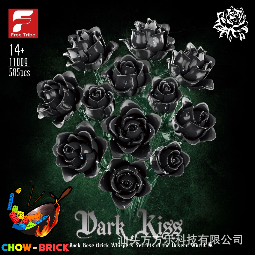 Free Tribe 11009 Black Roses - ChowBrick Store