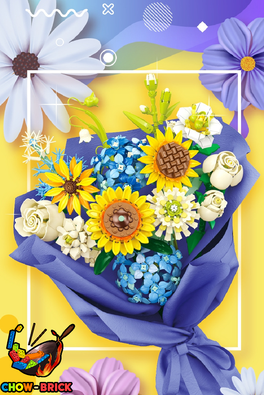 Jie Star JJ9196 Sunflower Bouquet - ChowBrick Store