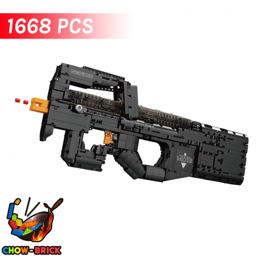 Mould King 14018 P90 Submachine Toy Gun w/ PF Parts - ChowBrick Store