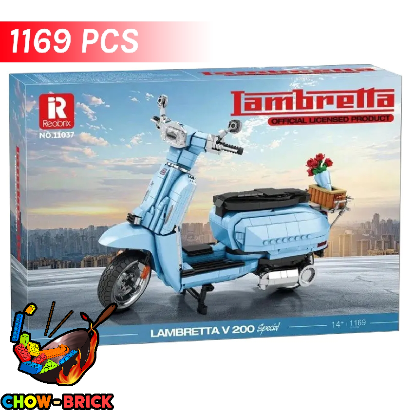 Reobrix 1/5 11037 Lambretta V200 Blue Version - ChowBrick Store