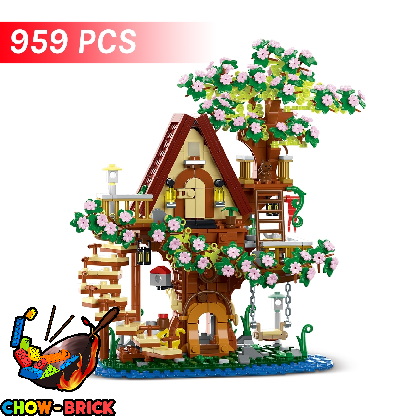 Mork Model 20206 3 in 1 Fantasy Tree House w/ Lights