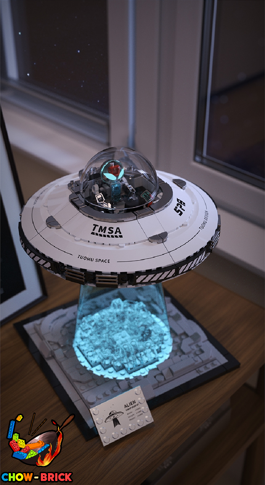 UFO TW最新 TuoMu T3012 Space Explanation：Space UFO Spacecraft w/ Lights