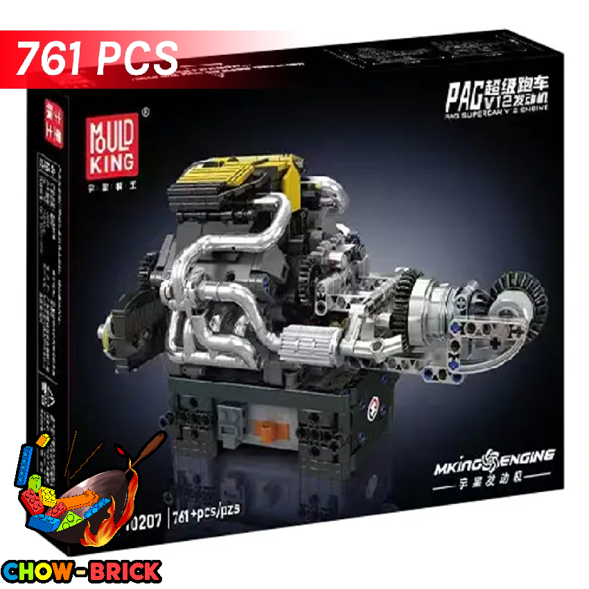 Mould King 10207 PAG Supercar V12 Engine w/ PF Parts - ChowBrick Store