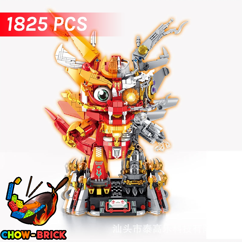 GaoMiSi T2142 Semi Mechanical Dragon w/ Lights - ChowBrick Store