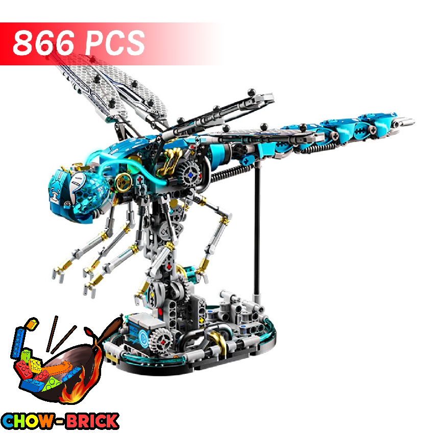 MJ 13086 Semi Mechanical Dragonfly w/ Lights - ChowBrick Store