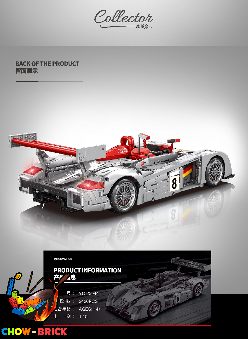 BoLe Brick 1/10 YC-23044 Audi R8 (LMP) 2000 Static Version