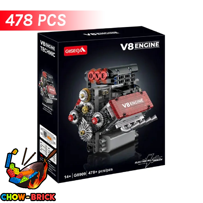 GISEGA G8909 V8 Engine w/ PF Parts - ChowBrick Store