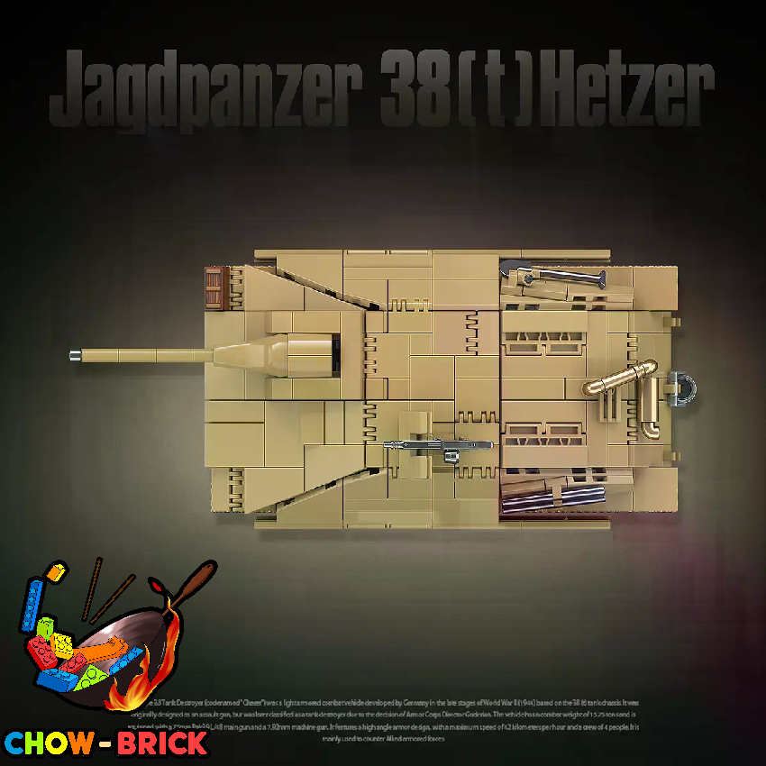 QUANGUAN 100312 Jagdpanzer 38(t) Hetzer - ChowBrick Store