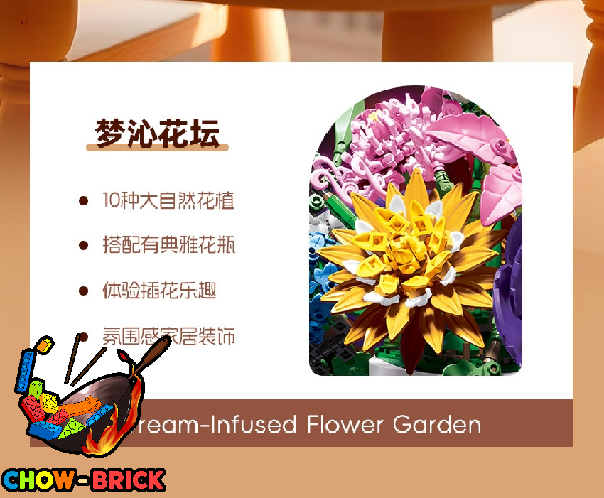 Jie Star JJ9234 Dream-Infused Flowers Garden - ChowBrick Store