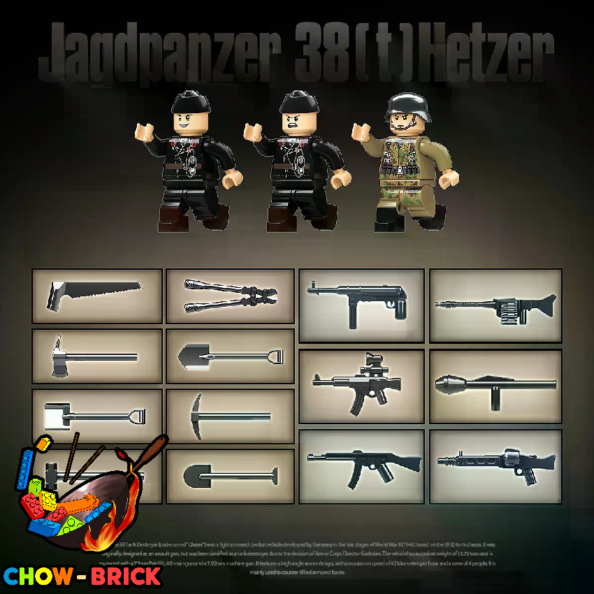 QUANGUAN 100312 Jagdpanzer 38(t) Hetzer - ChowBrick Store