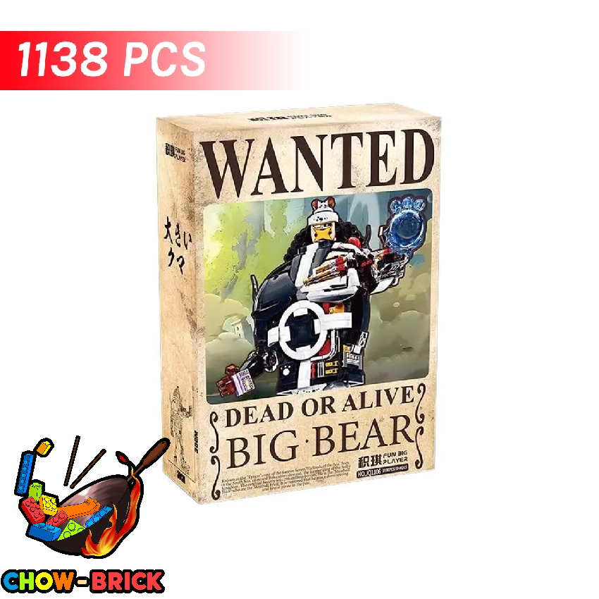 Fun Big Player JQ1106 Big Bear Bartholomew Kuma One Piece