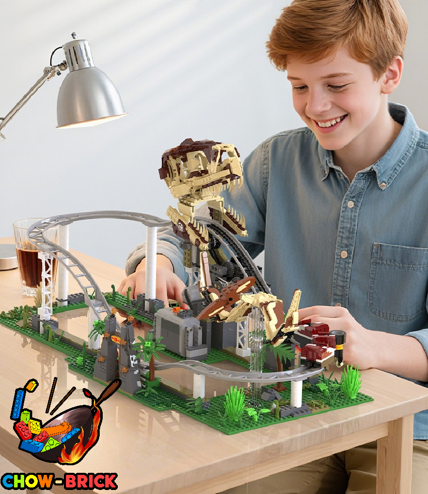 Xbert 66134 Dinosaur Roller Coaster w/ PF Parts - ChowBrick Store