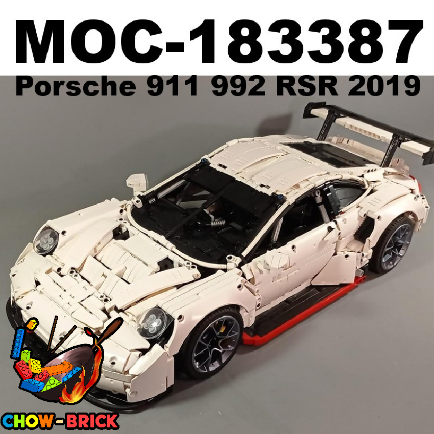 MOC 1/8 MOC-183387 Porsche 911 992 RSR 2019 - ChowBrick Store