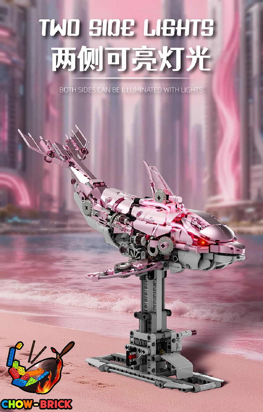MJ 13098 Mechanical Dolphin Static Pink Version - ChowBrick Store