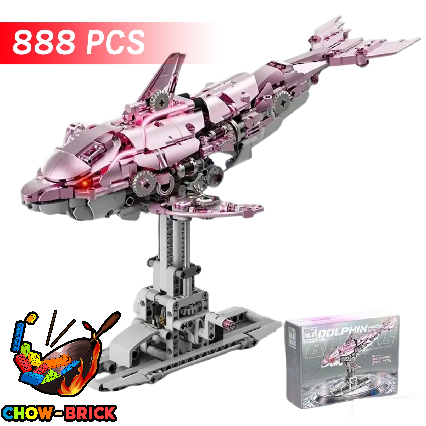 MJ 13098 Mechanical Dolphin Static Pink Version - ChowBrick Store